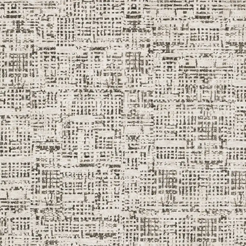 Ivory Grey Charcoal Brown And Beige Abstract Power Loom Stain Resistant Area Rug Photo 6