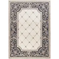 Photo of Ivory Grey Floral Indoor Area Rug