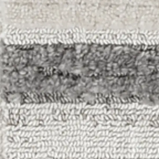 Ivory Grey Gradient Area Rug With Fringe Photo 7