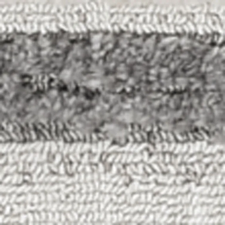 Ivory Grey Gradient Area Rug with Fringe Photo 3