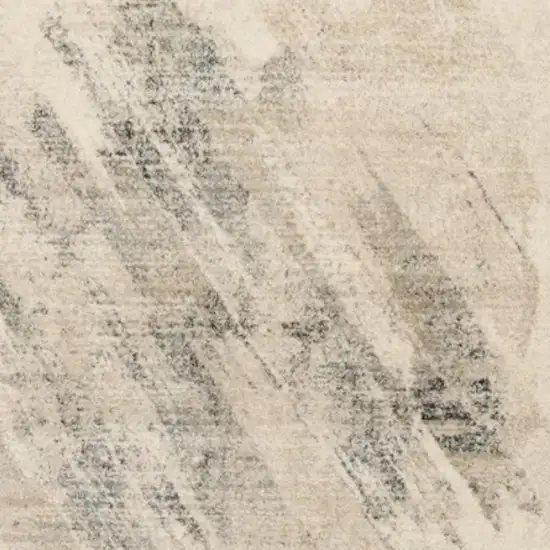 Ivory And Gray Abstract Area Rug Photo 3