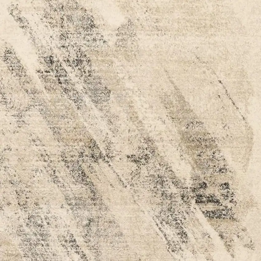 Ivory Grey Machine Woven Abstract Brushstrokes Indoor Area Rug Photo 4