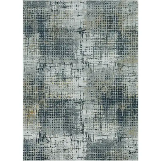 3'X5' Ivory Grey Machine Woven Abstract Dots Indoor Area Rug Photo 2