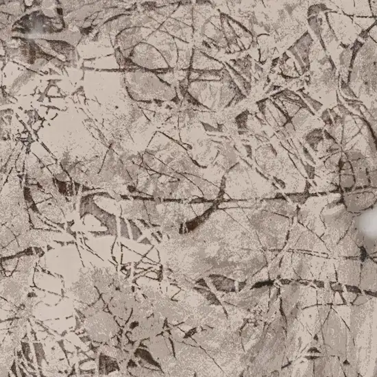 Ivory Gray And Brown Abstract Area Rug Photo 5