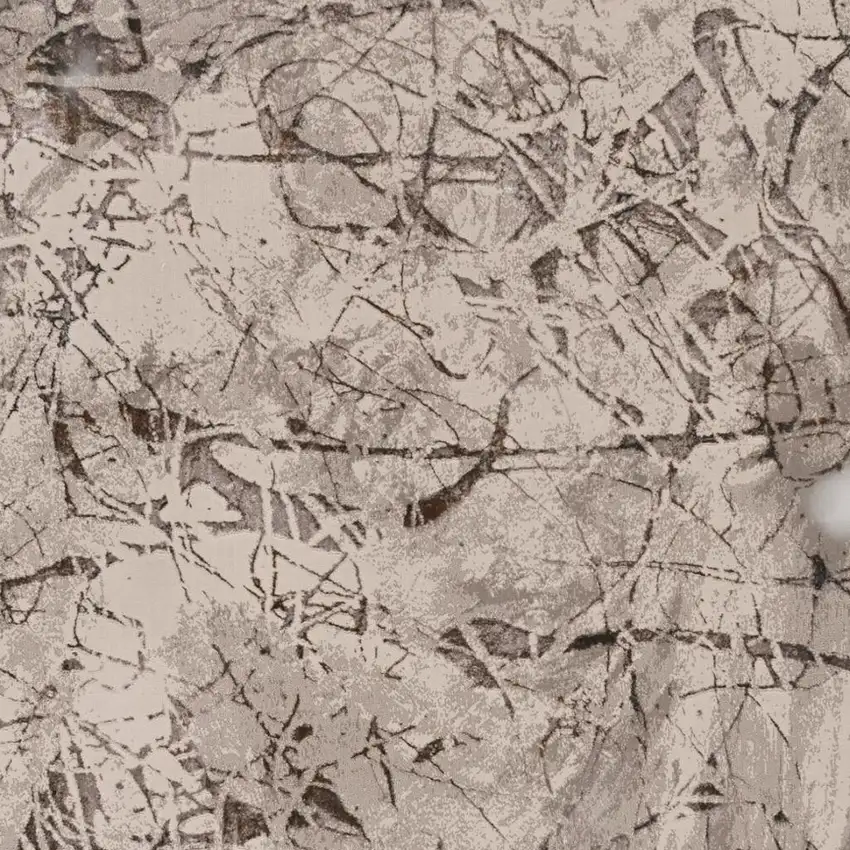 Ivory Gray And Brown Abstract Area Rug Photo 5