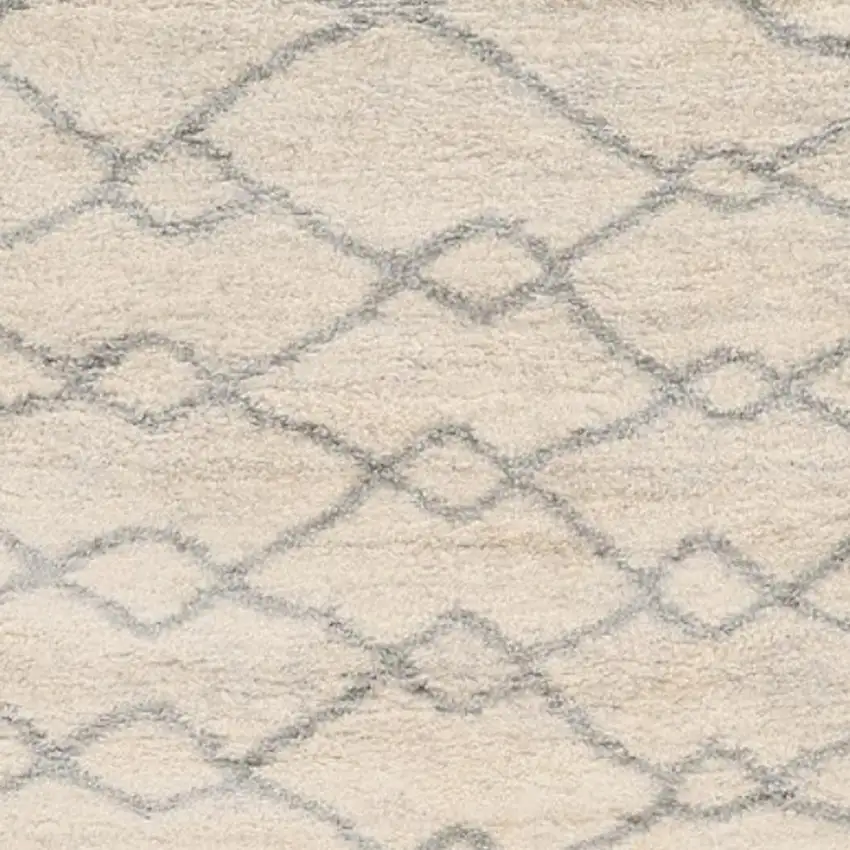 Ivory And Gray Chain Distressed Area Rug Photo 8