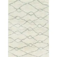 Photo of Ivory Grey Machine Woven Chain Link Indoor Area Rug