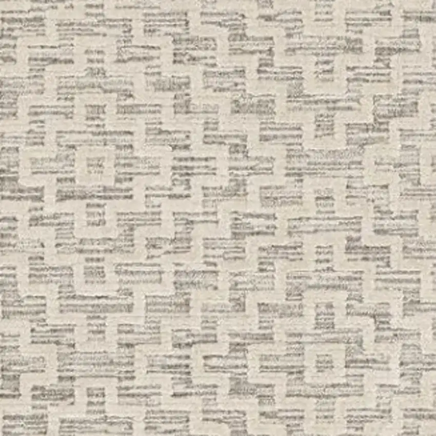 Gray and Ivory Geometric Area Rug Photo 3