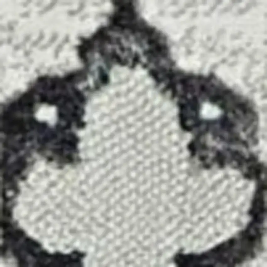 7' Gray And Ivory Floral Medallion Area Rug Photo 5