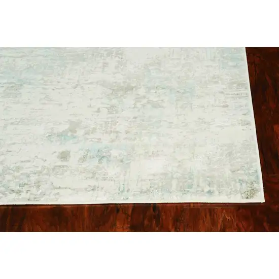 Ivory Grey Machine Woven Geometric Indoor Area Rug Photo 2