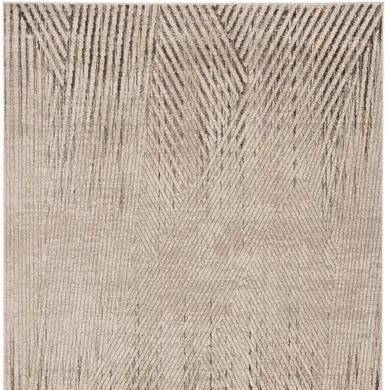 Ivory And Gray Geometric Area Rug Photo 4