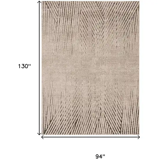 Gray And Ivory Geometric Area Rug Photo 5