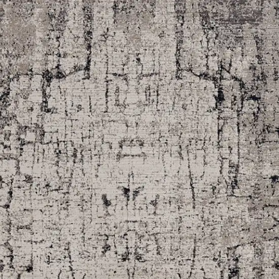 Ivory And Gray Abstract Distressed Area Rug Photo 3