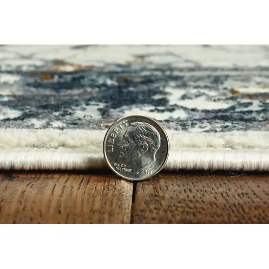 Ivory Gray And Brown Floral Area Rug Photo 8