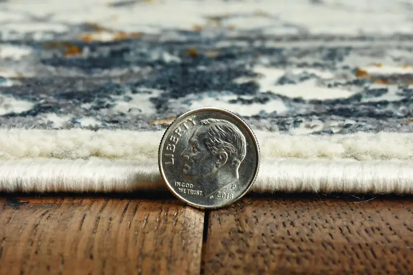 Ivory Gray And Brown Floral Area Rug Photo 8