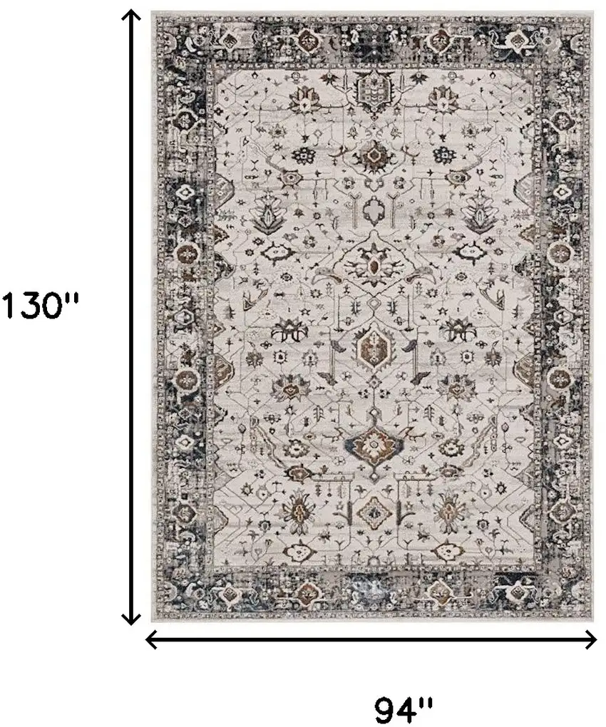Gray and Ivory Area Rug Photo 3
