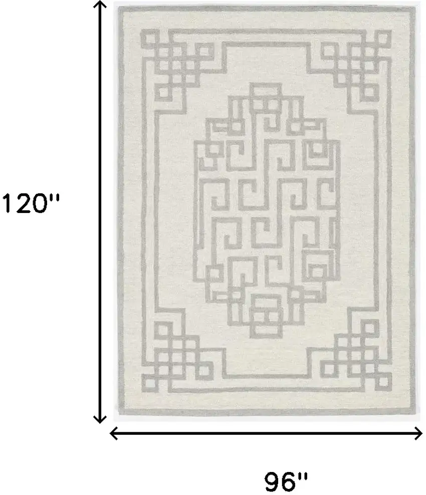 Gray and Ivory Wool Hand Tufted Area Rug Photo 3