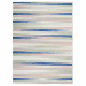 Photo of Ivory Halftone Stripe Area Rug
