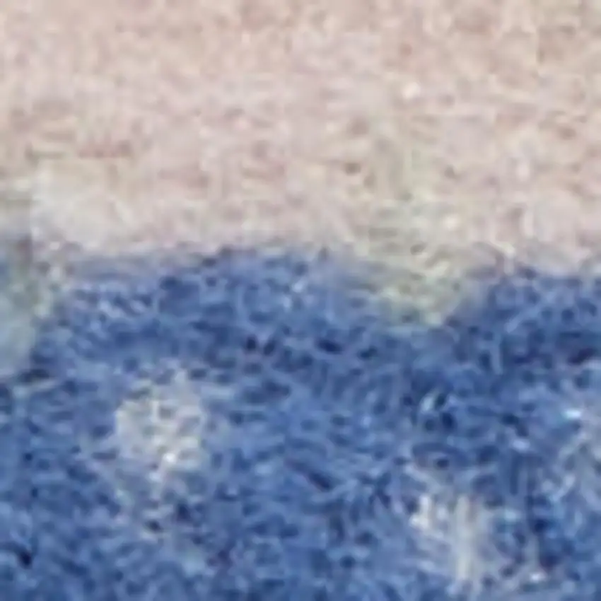 Ivory Blue And Green Striped Distressed Area Rug Photo 3