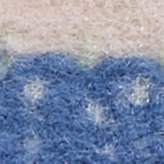 Ivory Blue And Green Striped Distressed Area Rug Photo 4