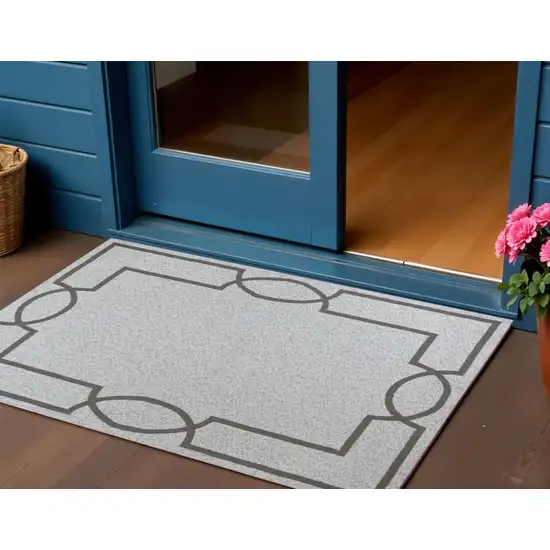 Ivory Indoor Outdoor Area Rug Photo 1