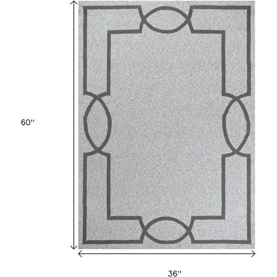 Ivory Indoor Outdoor Area Rug Photo 3