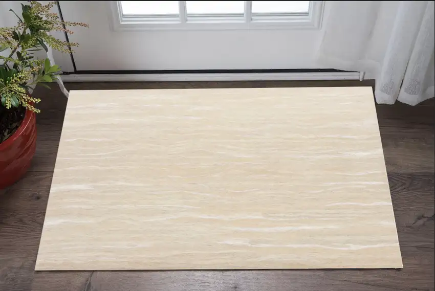 3'X5' Ivory Hand Tufted Abstract Indoor Area Rug Photo 2