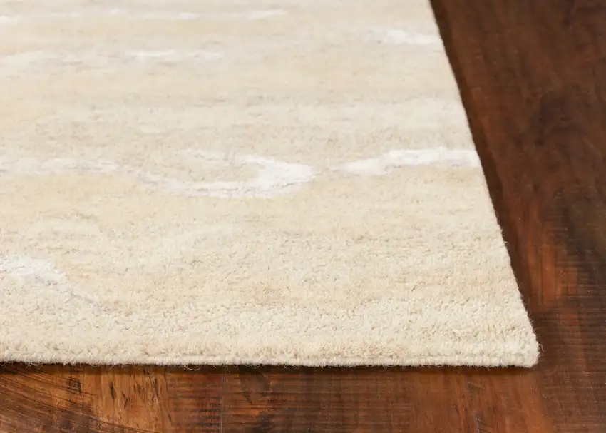 Ivory Hand Tufted Abstract Indoor Area Rug Photo 5