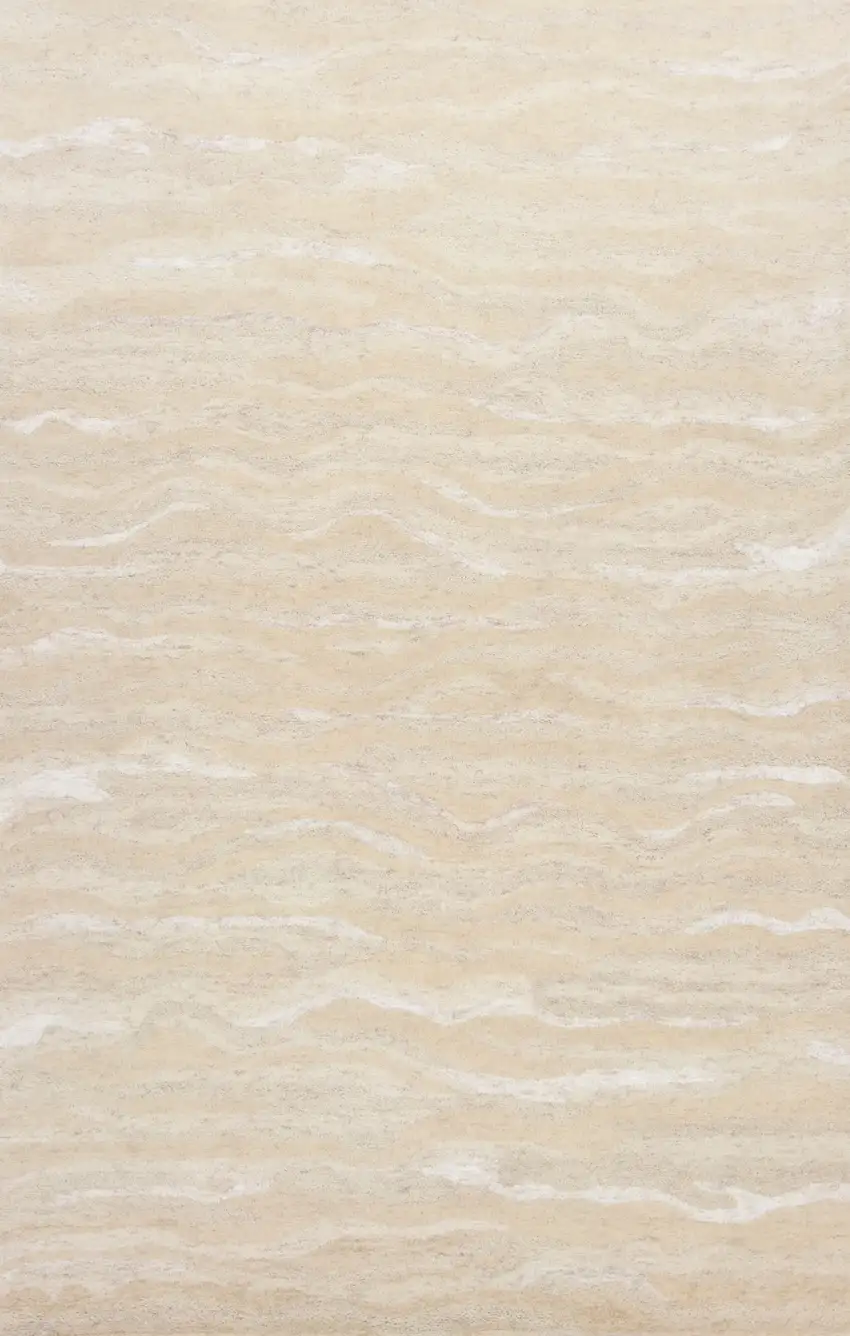 Ivory Hand Tufted Abstract Indoor Area Rug Photo 2