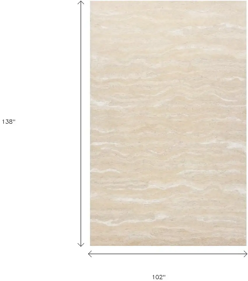 Ivory Hand Tufted Abstract Indoor Area Rug Photo 3