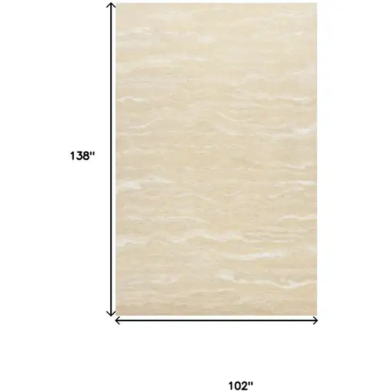 Beige And Ivory Abstract Hand Tufted Area Rug Photo 4