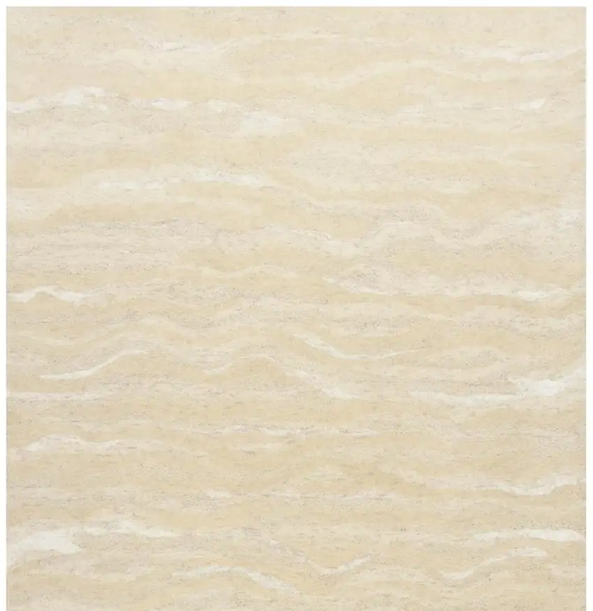 Beige And Ivory Abstract Hand Tufted Area Rug Photo 6