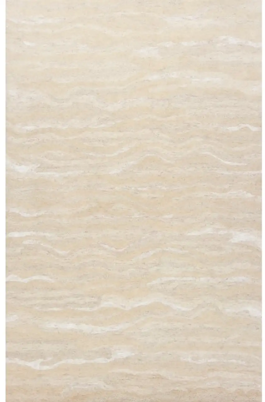 9'X12' Ivory Hand Tufted Abstract Indoor Area Rug Photo 2
