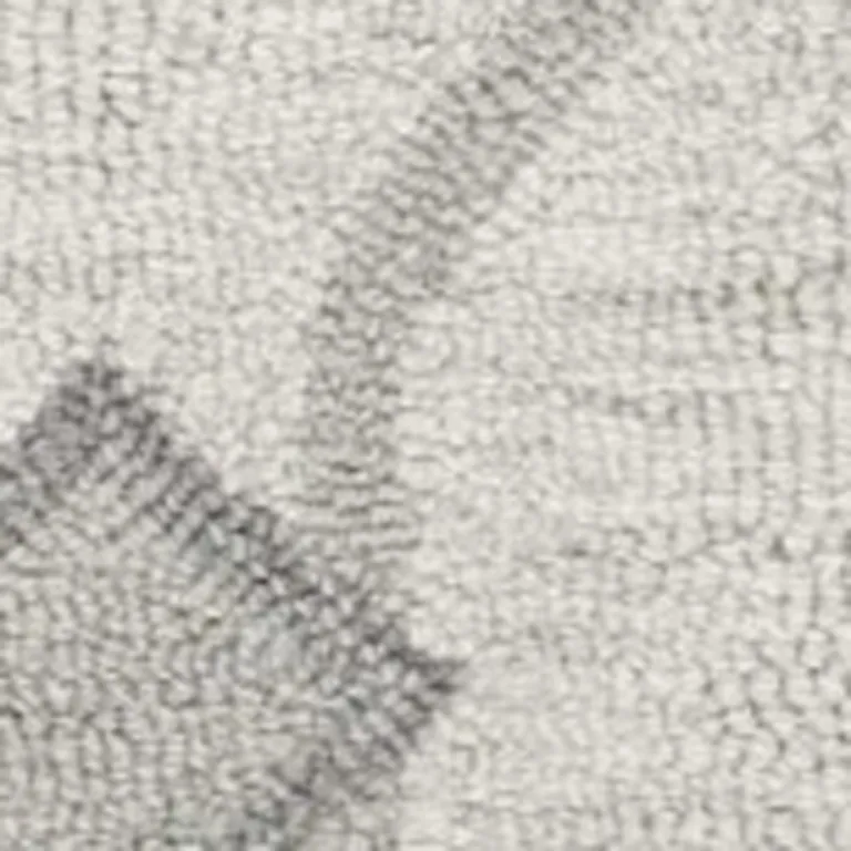 Ivory Hand Tufted Ogee Indoor Area Rug Photo 4