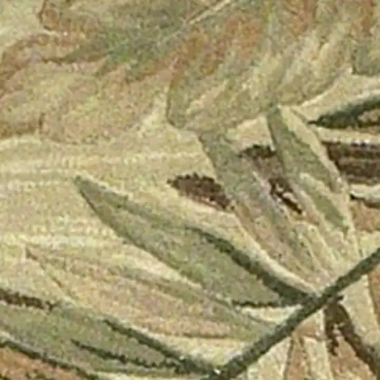 4'X6' Ivory Hand Tufted Tropical Leaves Indoor Area Rug Photo 3