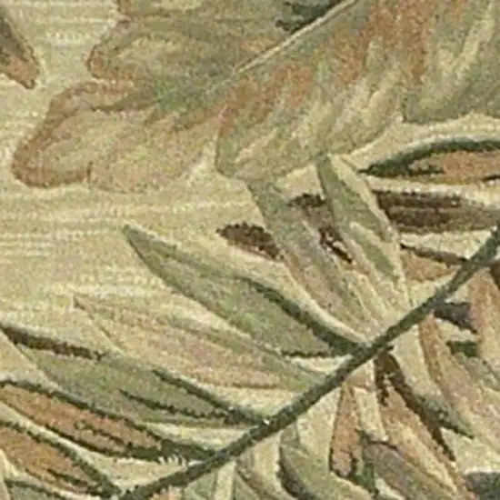 4'X6' Ivory Hand Tufted Tropical Leaves Indoor Area Rug Photo 4