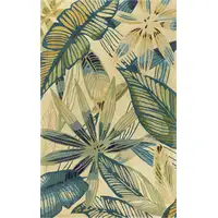 Photo of Ivory Hand Tufted Tropical Leaves Indoor Runner Rug