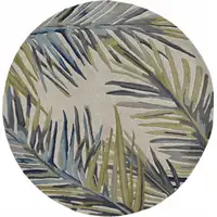 Photo of Ivory Hand Tufted Tropical Palms Indoor Area Rug