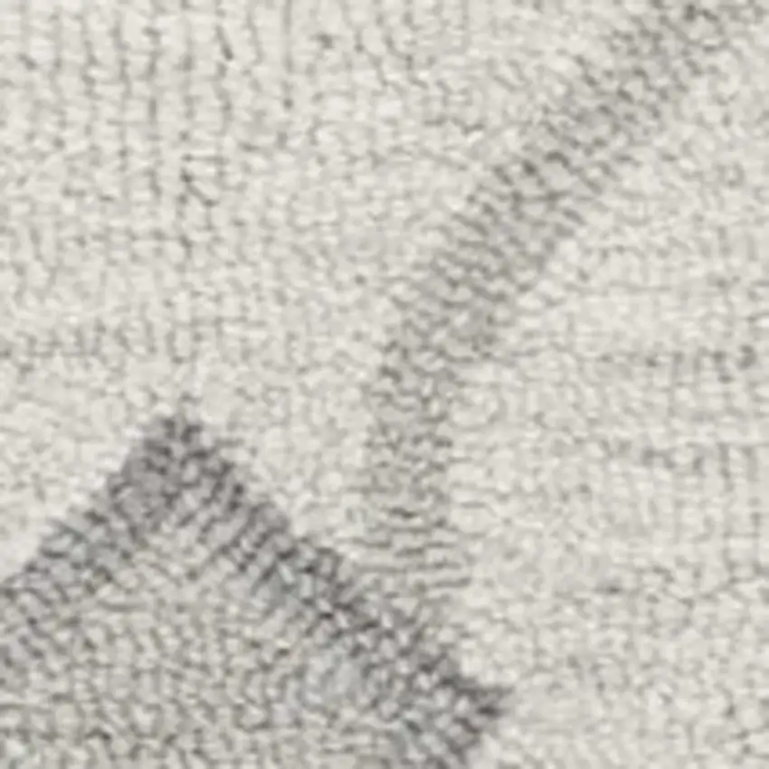 Ivory And Gray Wool Ogee Hand Tufted Area Rug Photo 6