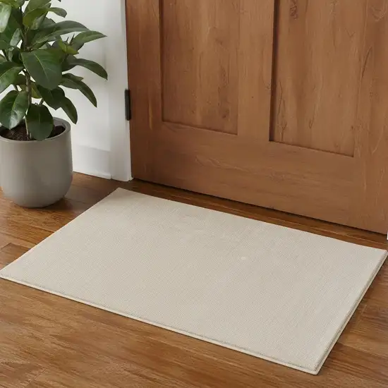 Ivory Hand Woven Area Rug Photo 1