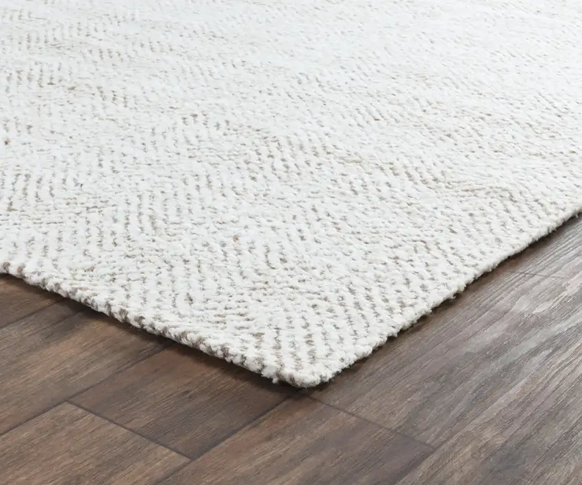 Ivory Hand Woven Area Rug Photo 5