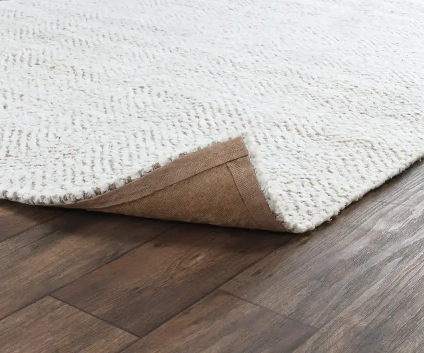Ivory Hand Woven Area Rug Photo 4