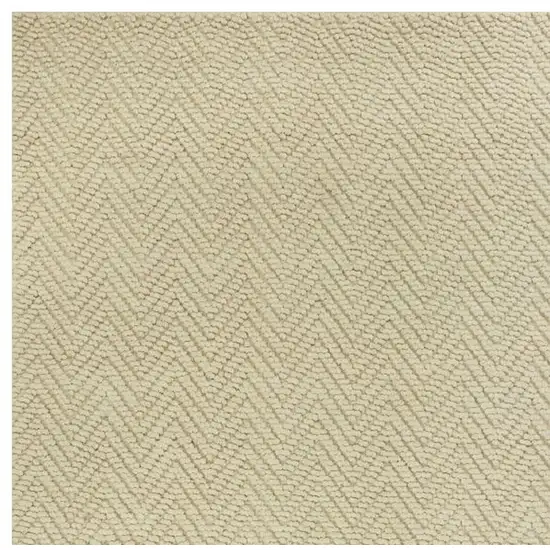 Ivory Chevron Hand Woven Area Rug Photo 5