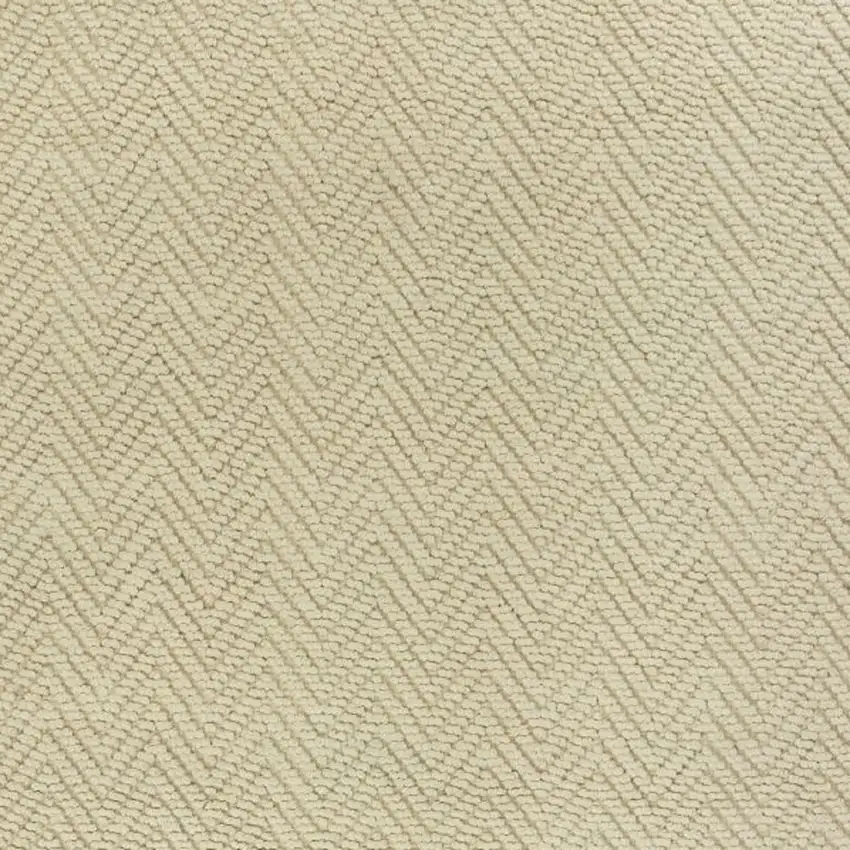 Ivory Chevron Hand Woven Area Rug Photo 3