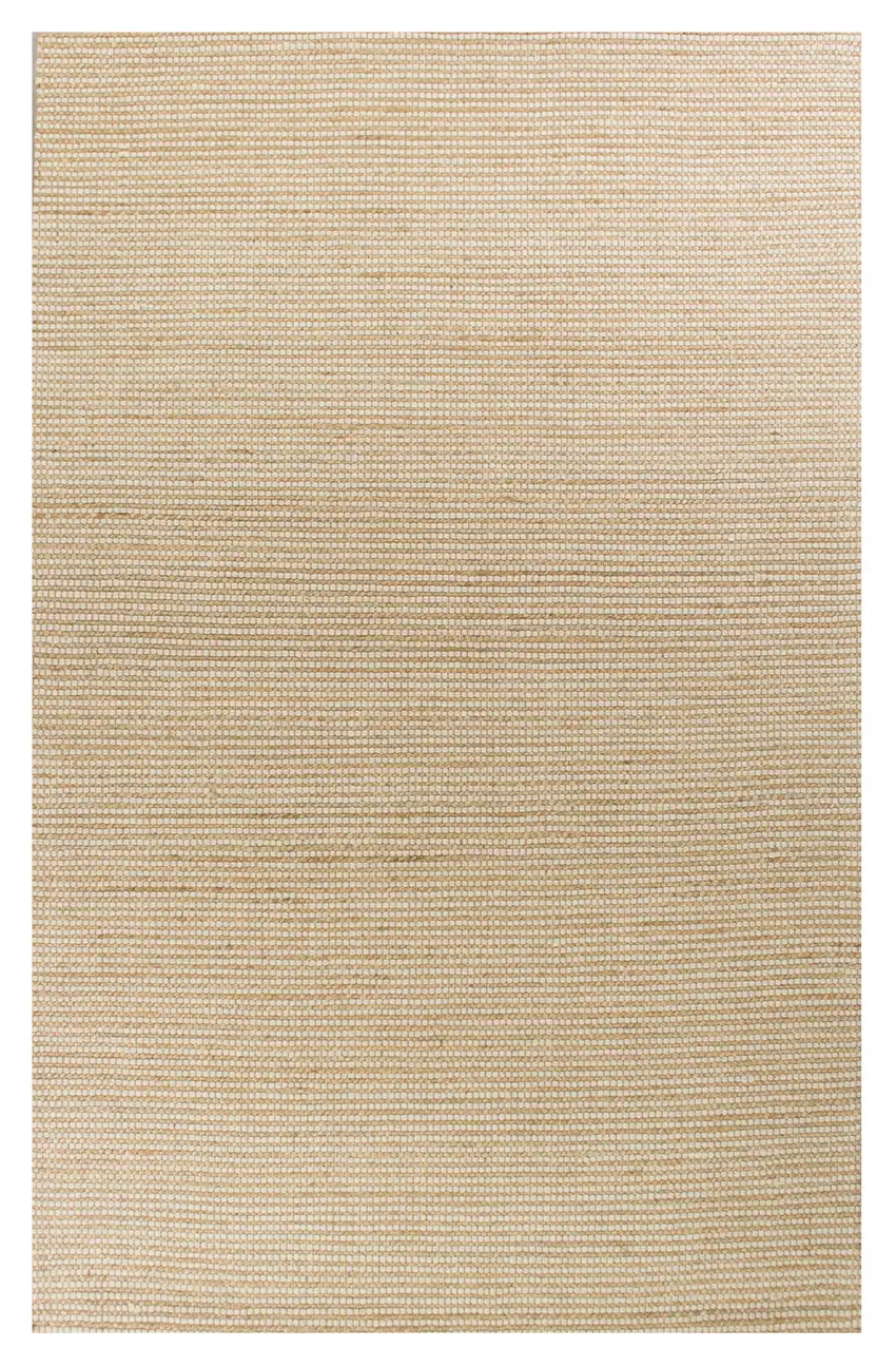 Ivory Hand Woven Jute And Wool Indoor Area Rug Photo 1
