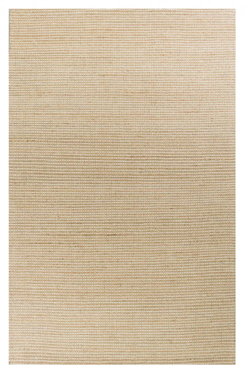 Tan And Ivory Hand Woven Area Rug Photo 2