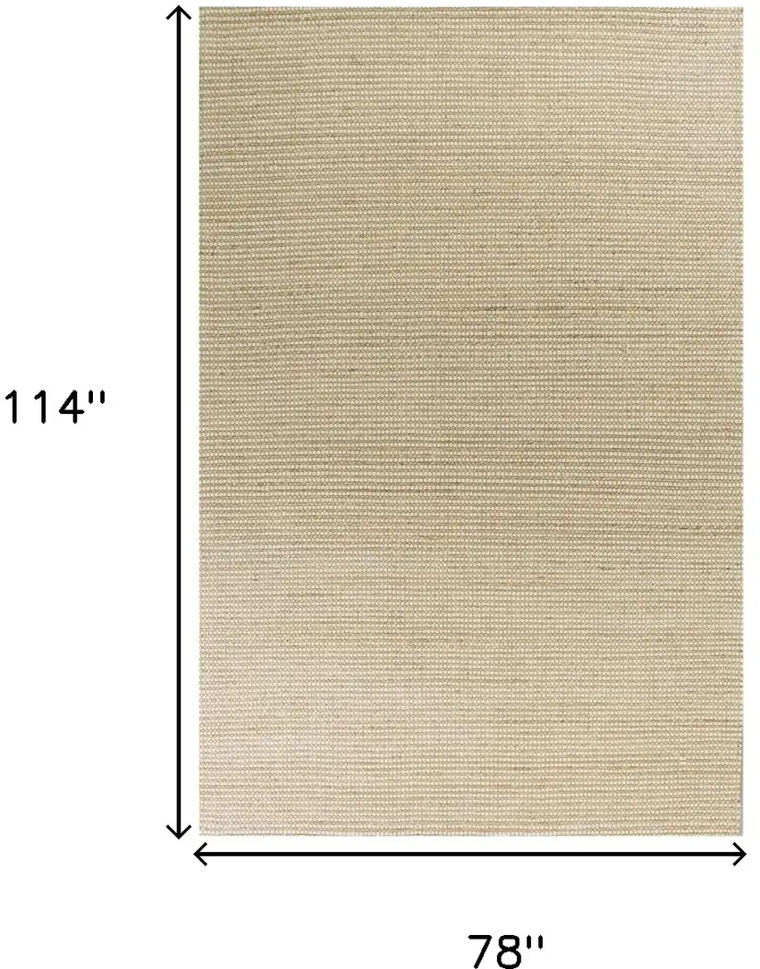 Ivory Hand Woven Wool And Jute Indoor Area Rug Photo 3