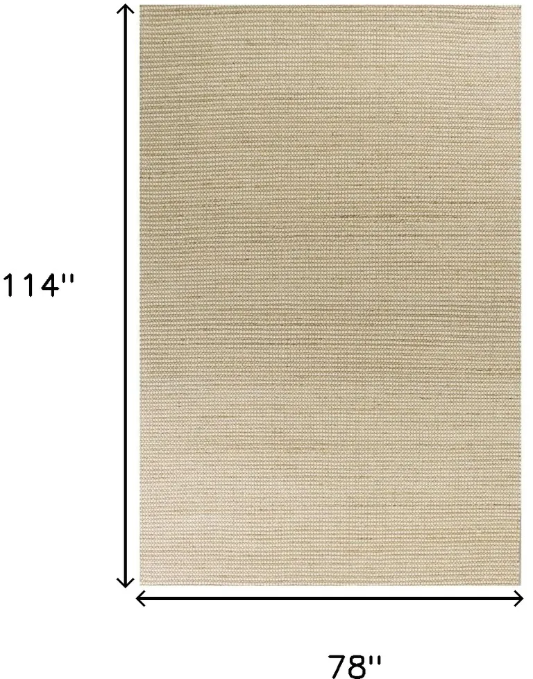 Ivory Hand Woven Wool And Jute Indoor Area Rug Photo 3
