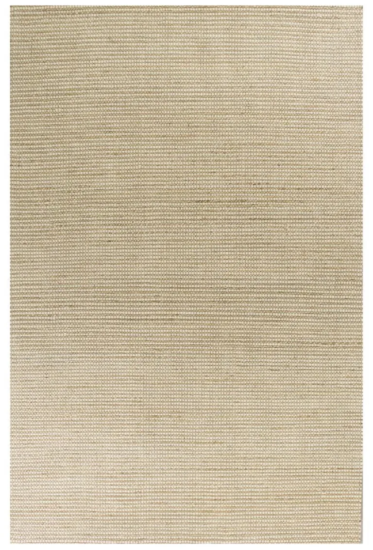 Ivory Hand Woven Wool And Jute Indoor Area Rug Photo 5