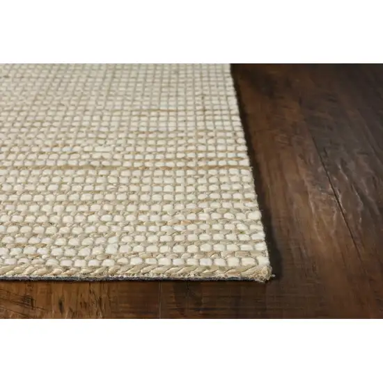 Ivory Hand Woven Wool And Jute Indoor Area Rug Photo 3